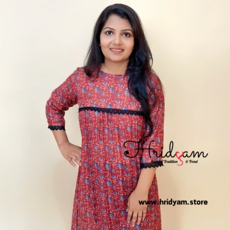 Cotton voil print top