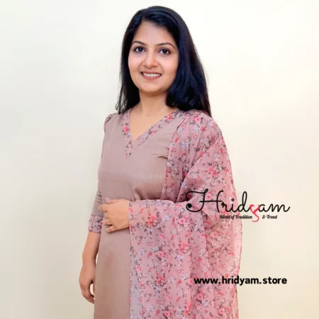 Chinnon chiffon Top & Organza Dupatta