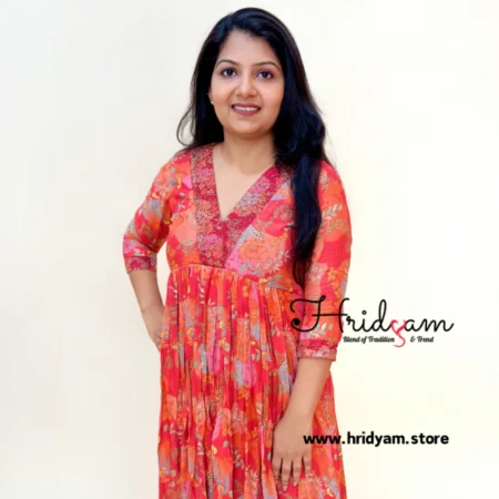 Cotton voil print top
